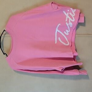 JUSTICE brand cropped sweatshirt